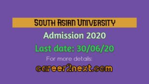South Asian University Admission 2020: Apply online for MSc, MA, LLM & Ph.D.- Last date: 30 June