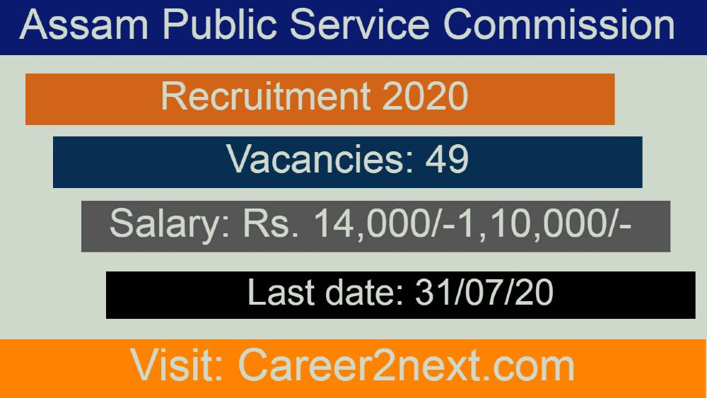 APSC Recruitment 2020, 49-posts