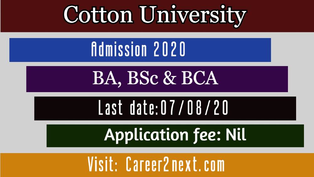 Cotton College Admission 2020
