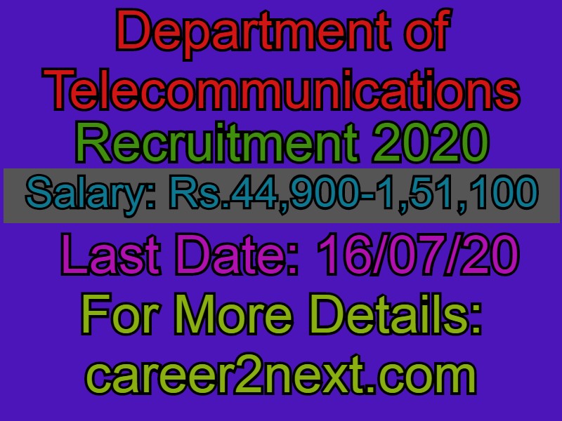 Department of Telecommunications Recruitment 2020