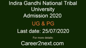 IGNTU Admission 2020 for UG&PG Last Date:25.07.2020