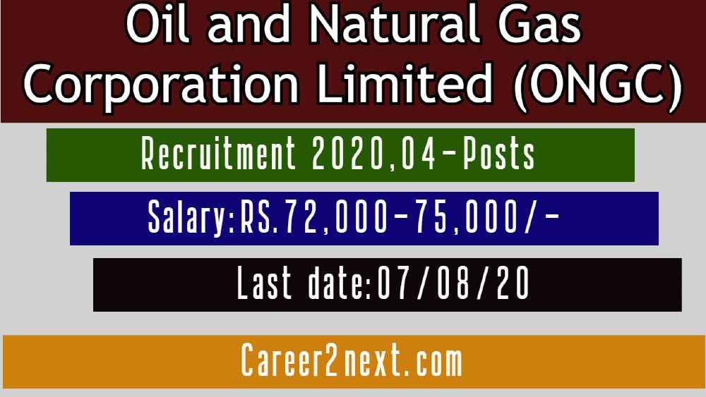 ONGC Recruitment 2020 for 04 Doctor Post
