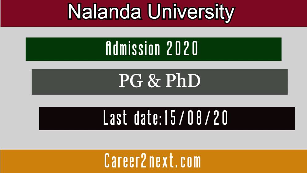 Nalanda University Admission 2020
