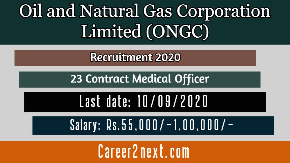 ONGC Recruitment 2020 for 23 Contract Medical Officer