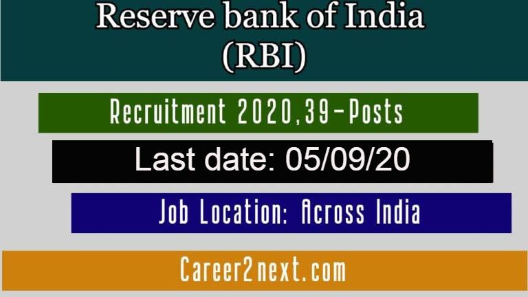 RBI Recruitment 2020