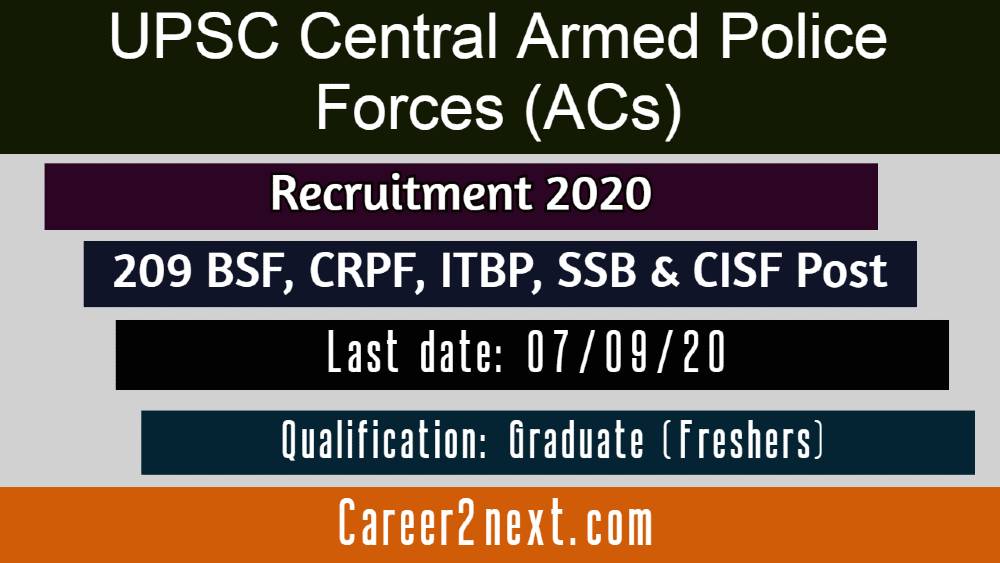 UPSC Recruitment 2020