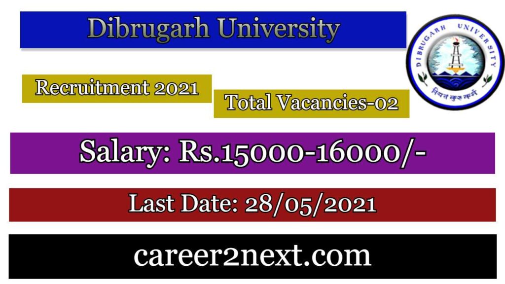 Dibrugarh University Recruitment 2021