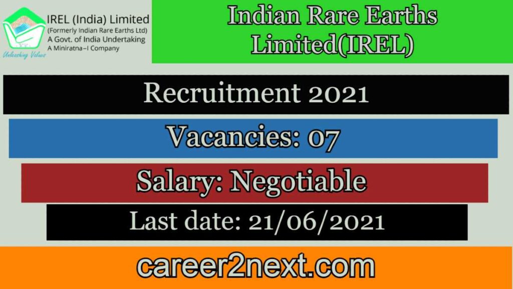 IREL Recruitment 2021