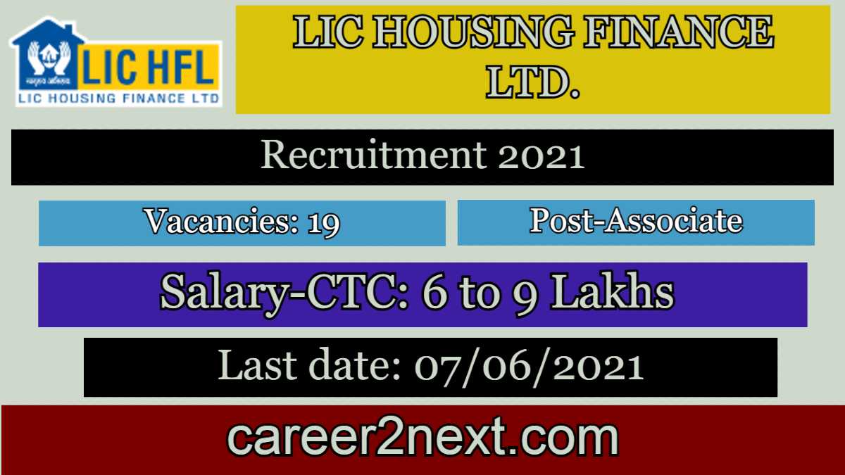 LIC HFL Recruitment 2021- 6 Posts
