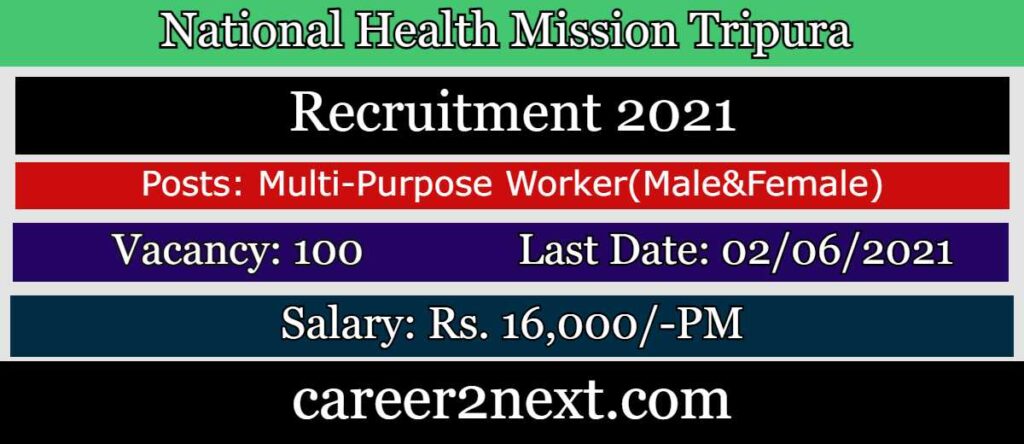 NHM Tripura Recruitment 2021