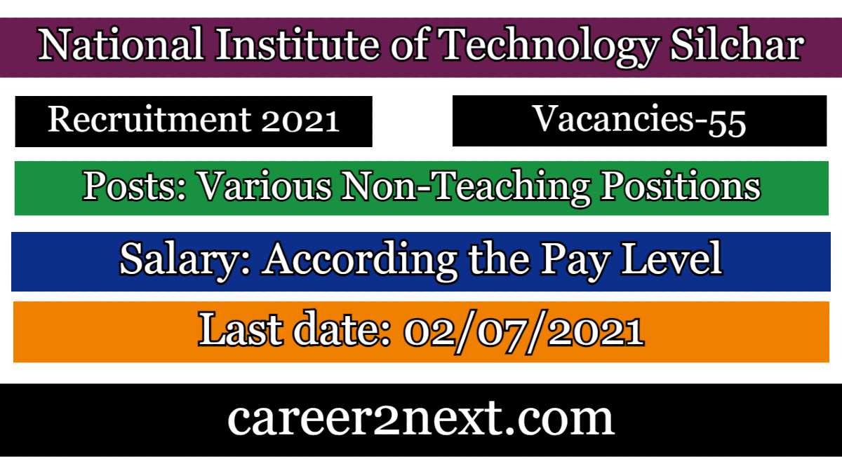 NIT Silchar Recruitment 2021-Non Teaching Positions