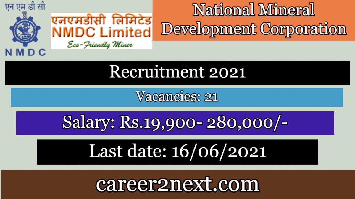 NMDC Recruitment 2021-21 Posts