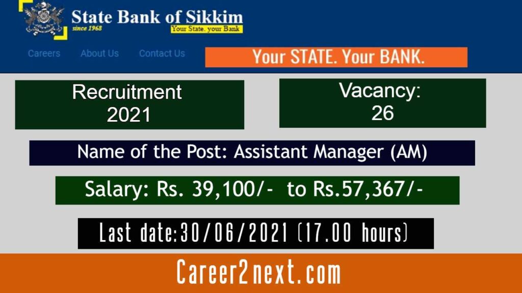 State Bank of Sikkim Recruitment 2021