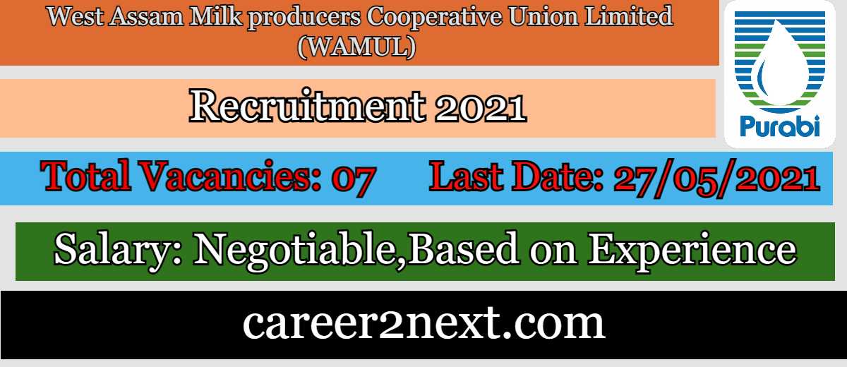 WAMUL Guwahati Recruitment 2021