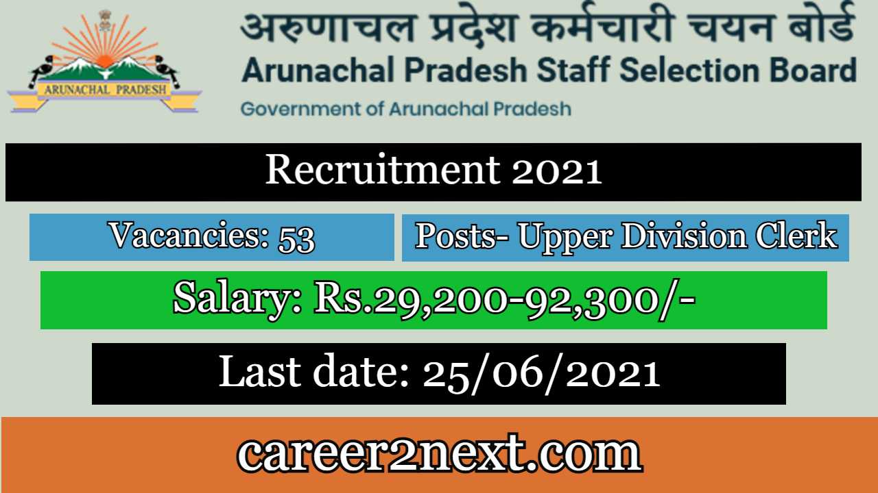 APSSB UDC Recruitment 2021-53 Posts