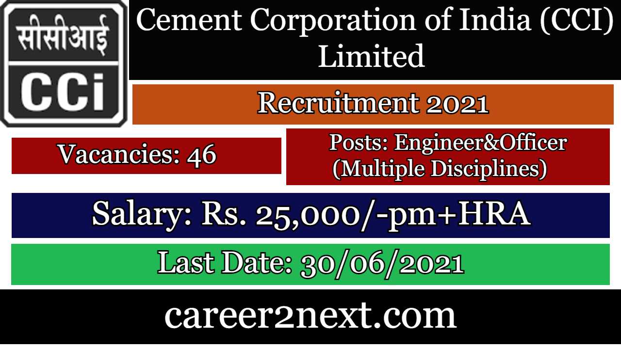 CCI Recruitment 2021
