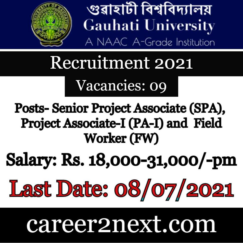 Gauhati University Recruitment 2021
