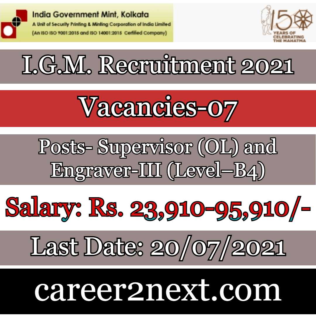 IGM Kolkata Recruitment 2021