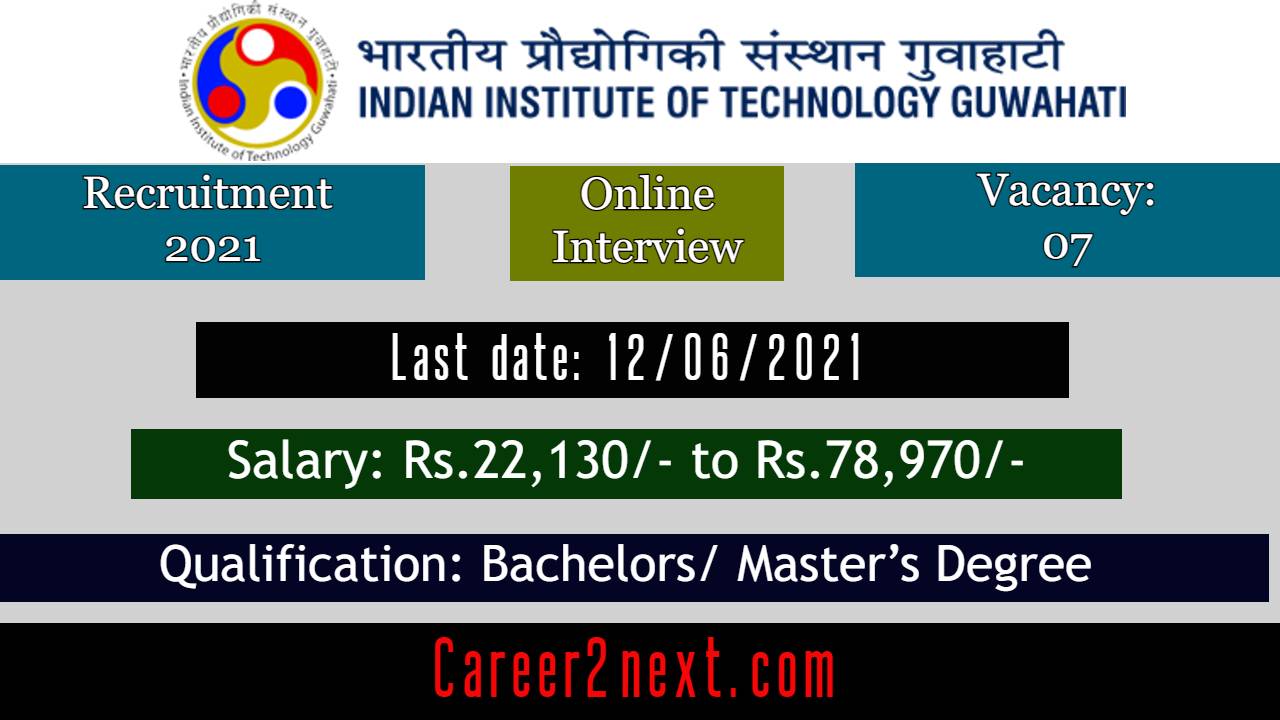 IIT Guwahati Recruitment 2021 | 07-Posts
