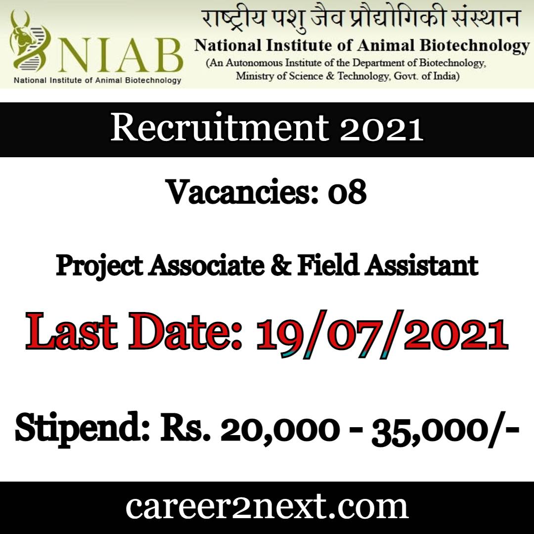 NIAB Recruitment 2021 |08-Posts