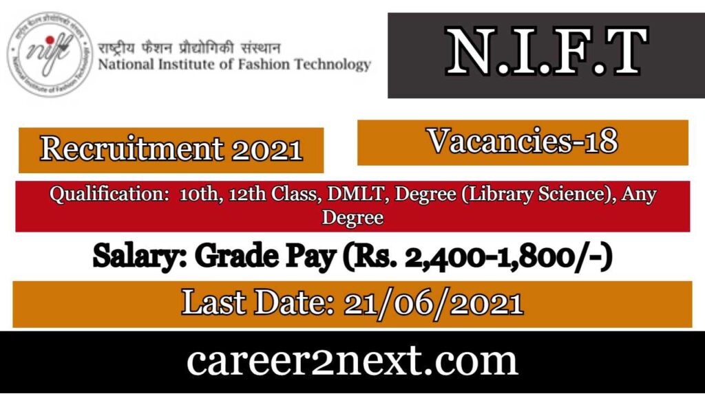 NIFT Recruitment 2021