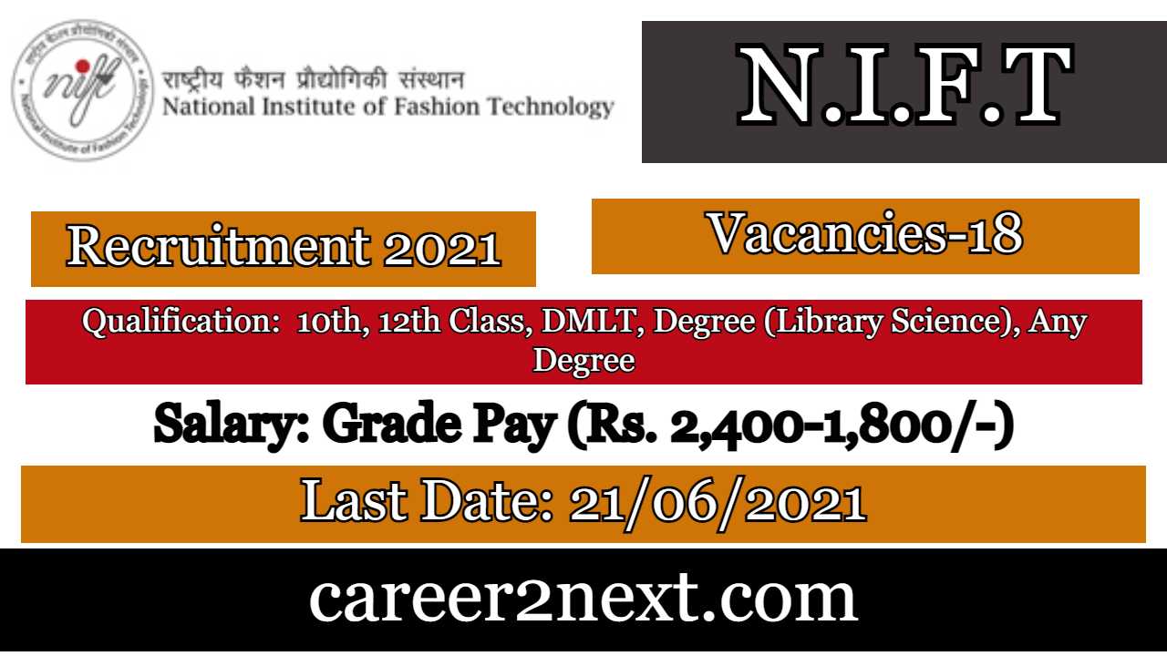 NIFT Recruitment 2021 – 18 Posts