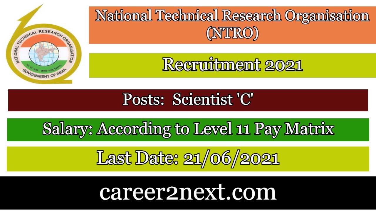 NTRO Recruitment 2021 | Scientist ‘C’