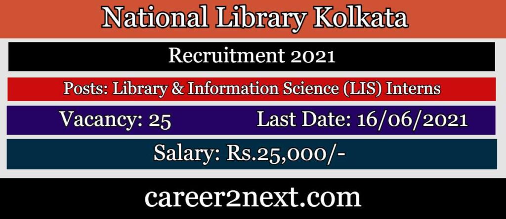 National Library Kolkata Recruitment 2021