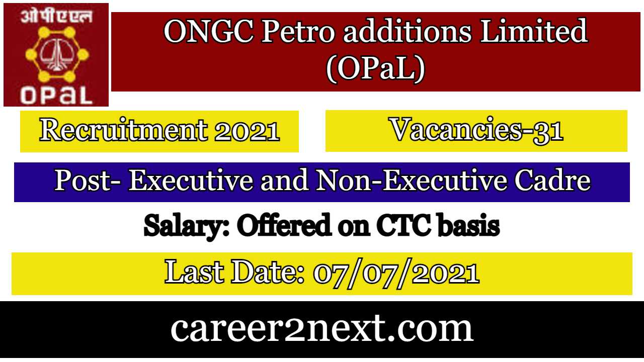 ONGC OPAL Recruitment 2021 – 31 Posts