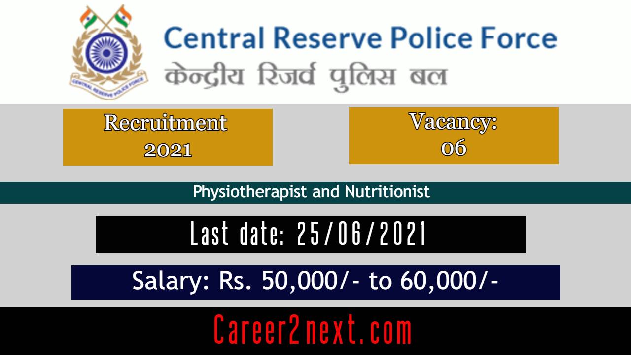 CRPF Recruitment 2021 | 06-Training Directorate