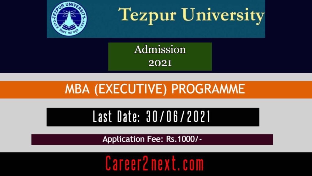 Tezpur University Admission 2021