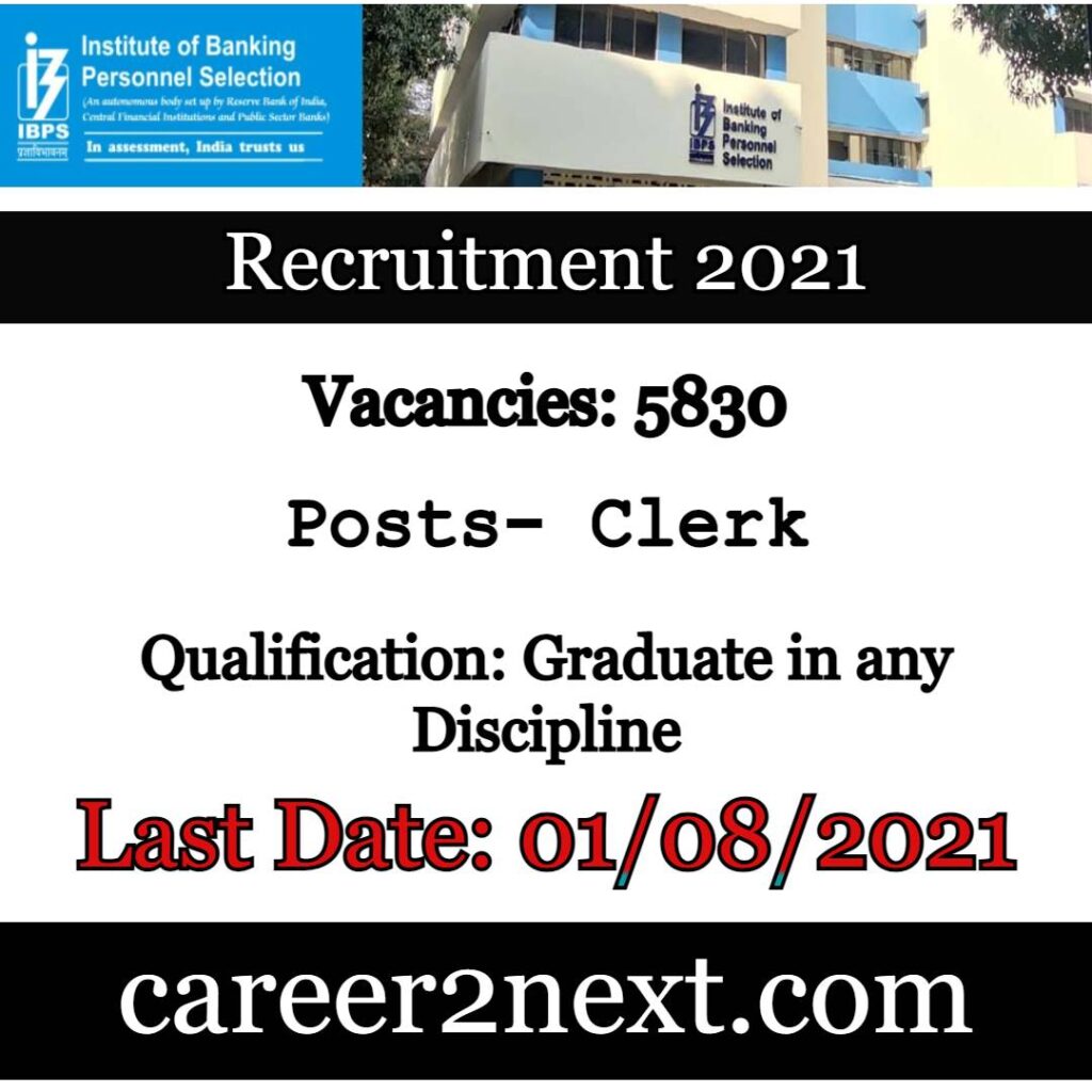 IBPS Clerk Recruitment 2021