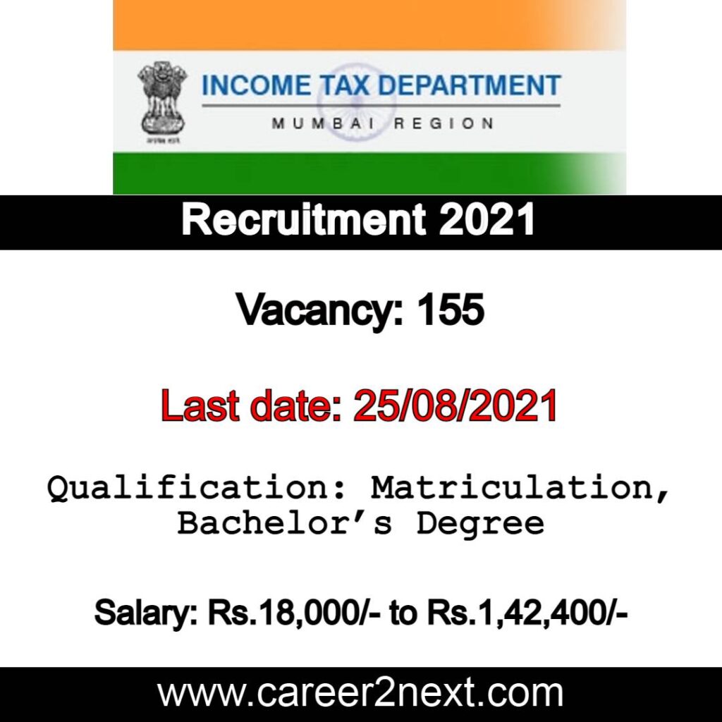 Income Tax Department Recruitment