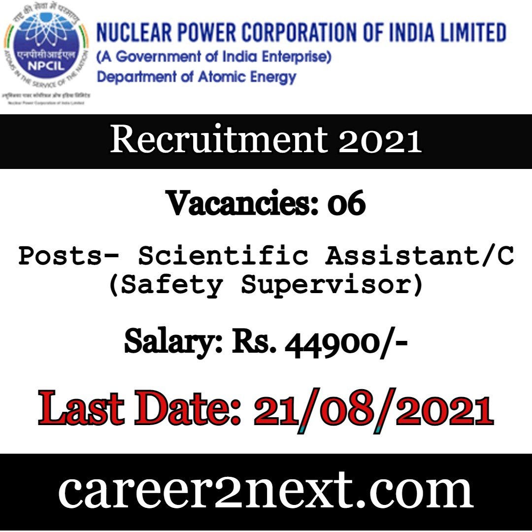 NPCIL Recruitment 2021 – 06 Posts