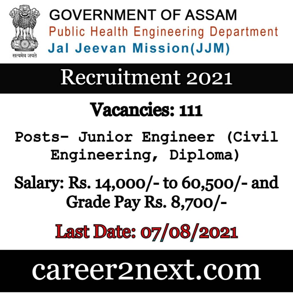 PHED Assam Recruitment 2021 