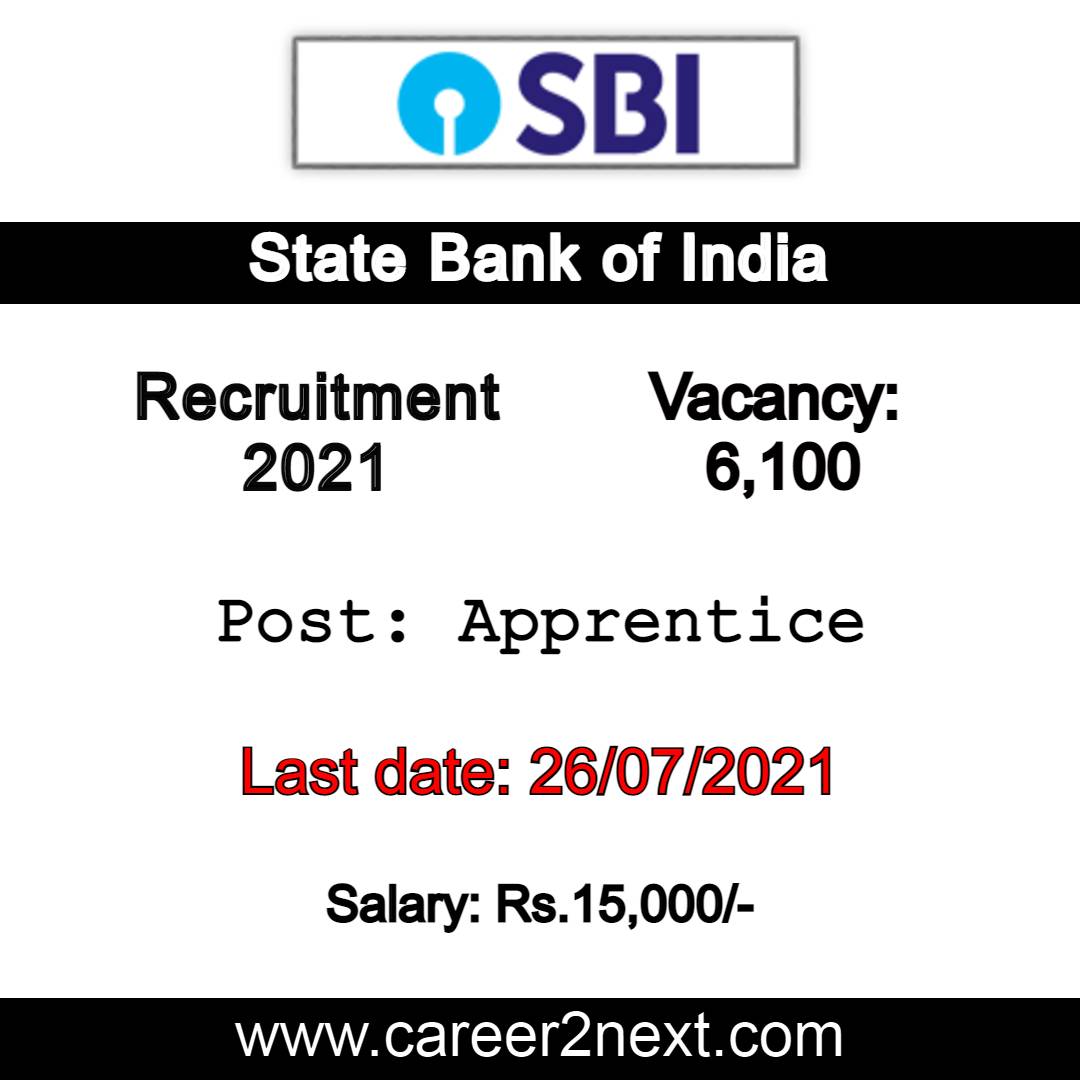 State Bank of India Recruitment 2021