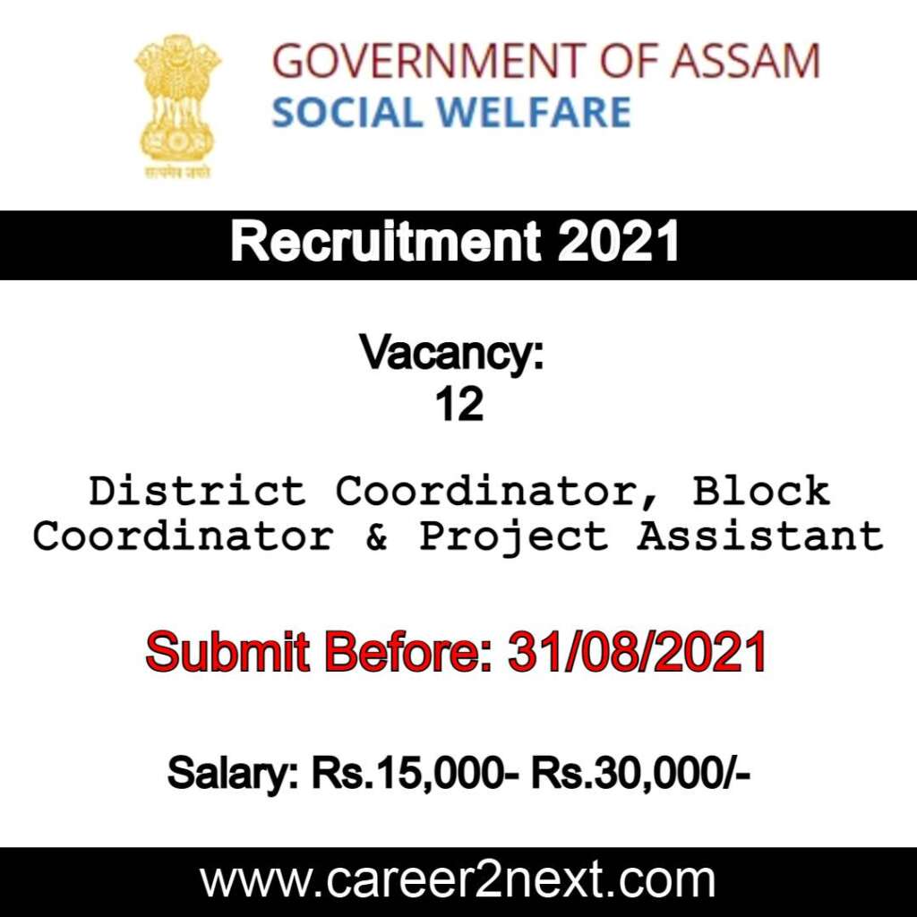 Assam Social Welfare Recruitment 2021 Image