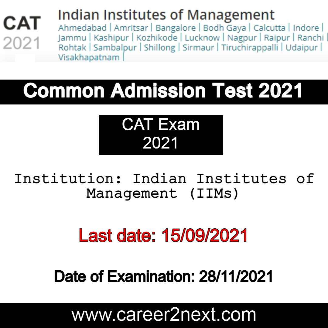 CAT Exam 2021 IIMs Image