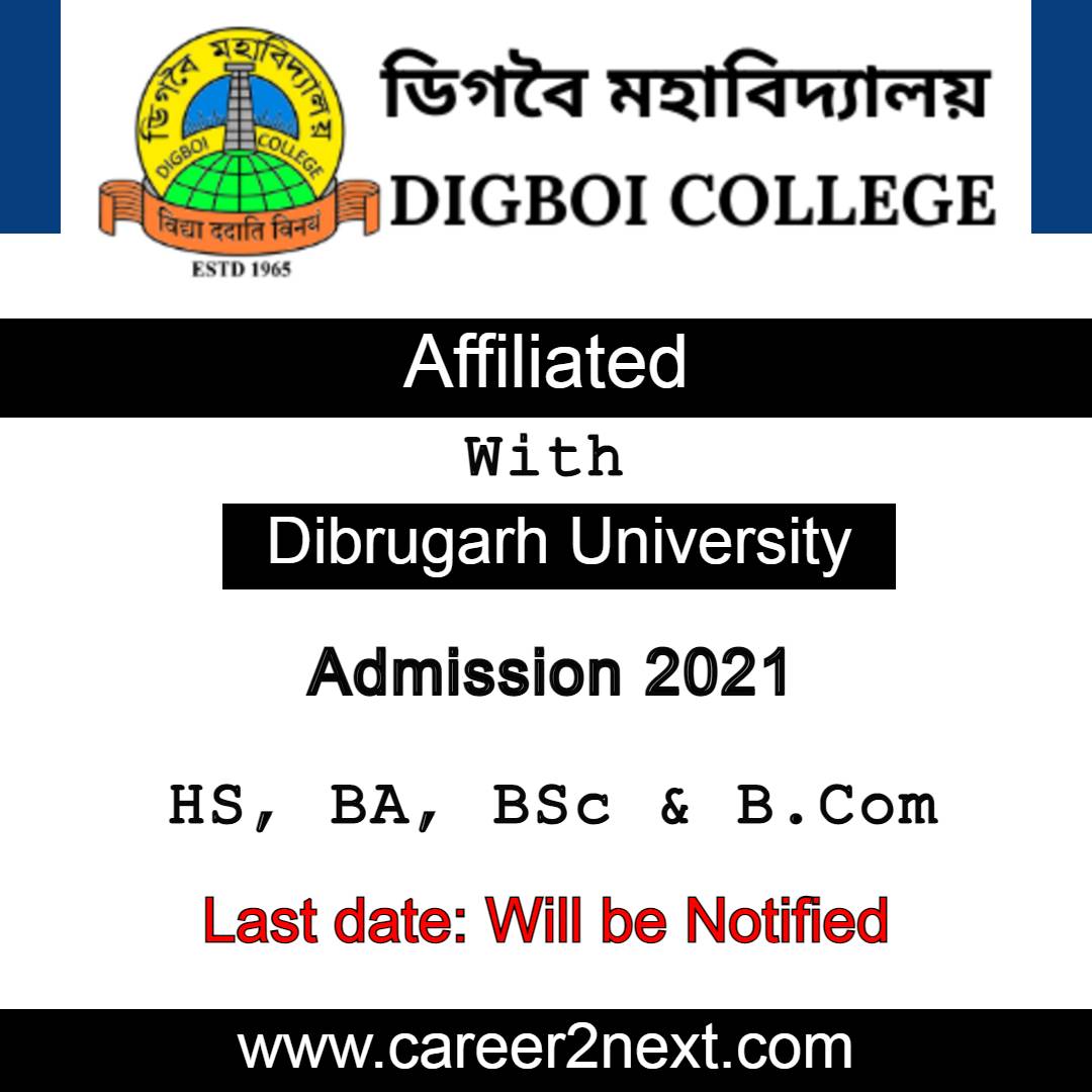 Digboi College Admission 2021 Image