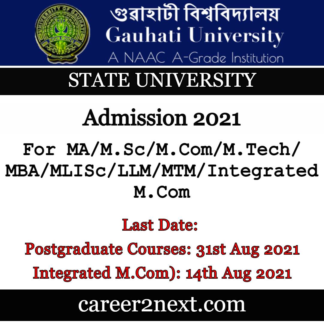 Guwahati University Admission 2021