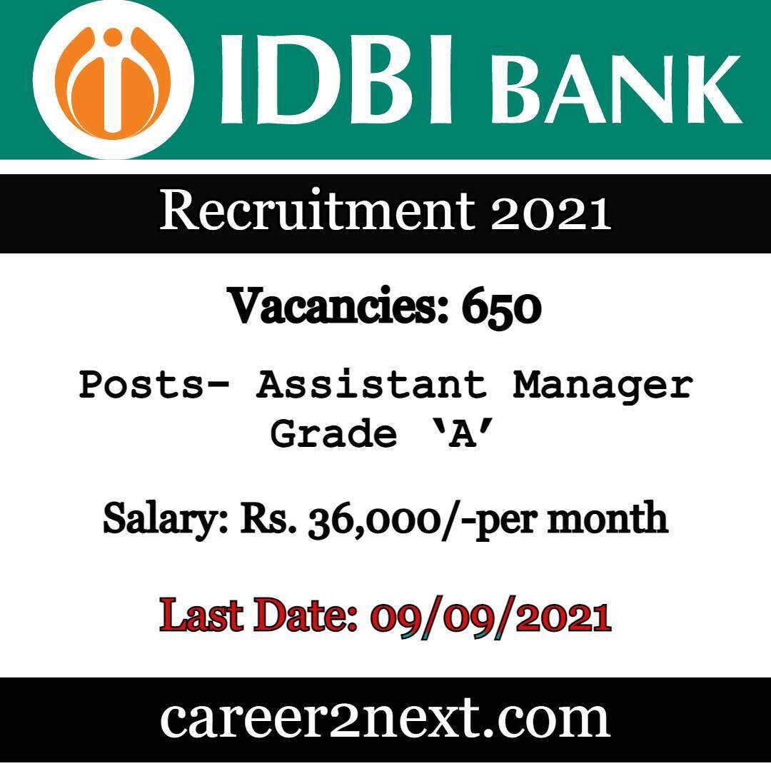IDBI Bank Recruitment 2021