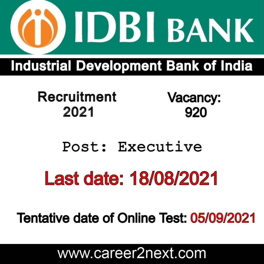 IDBI Recruitment 2021 Image