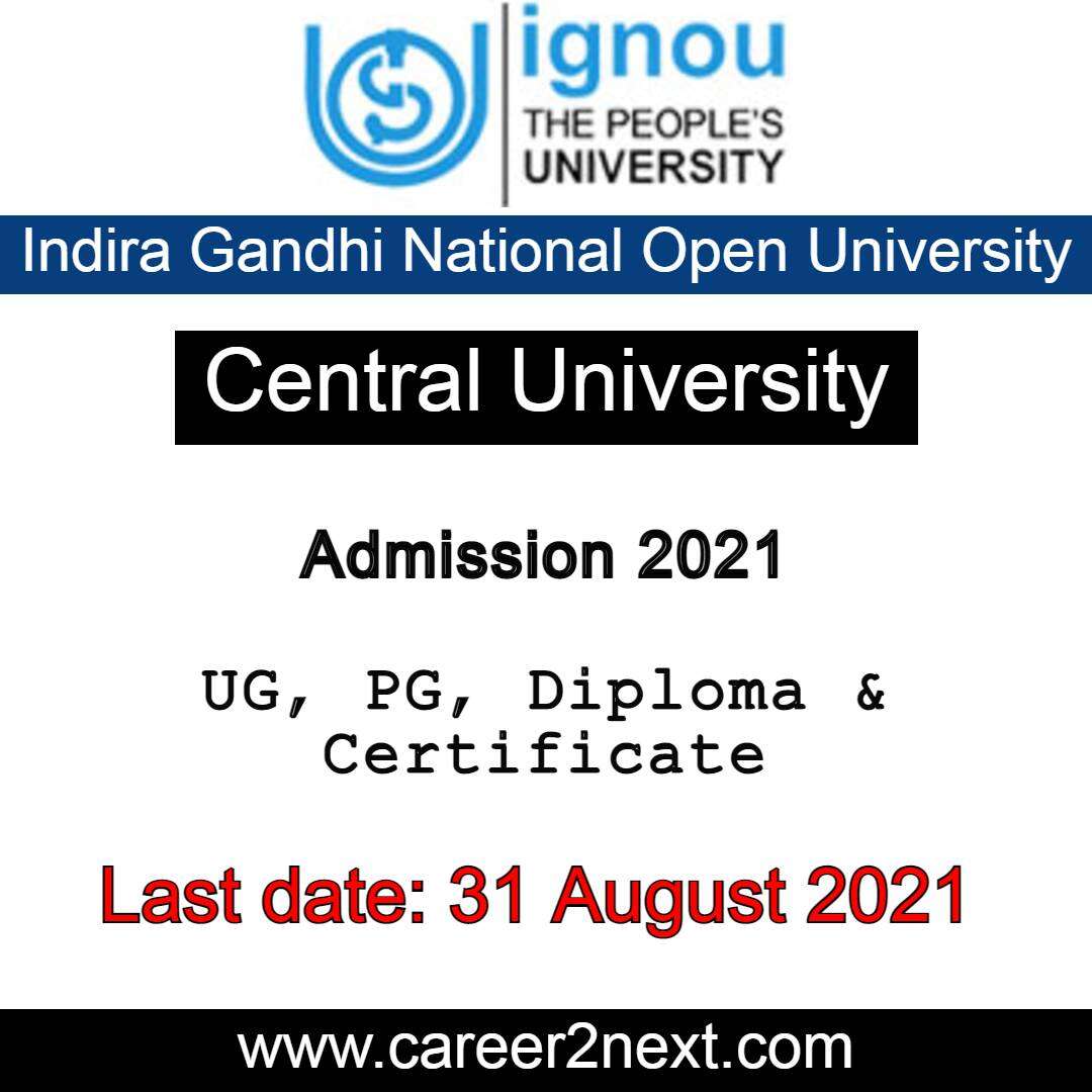 IGNOU Admission 2021 July Session