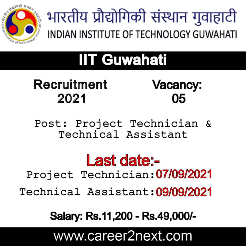 IIT Guwahati Jobs 2021