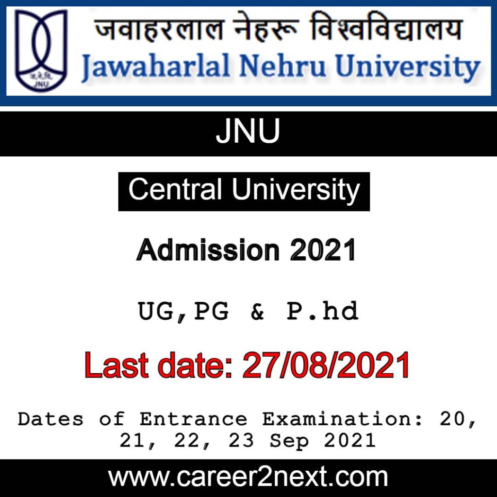 Jawaharlal Nehru University Admission 2021-22 Image