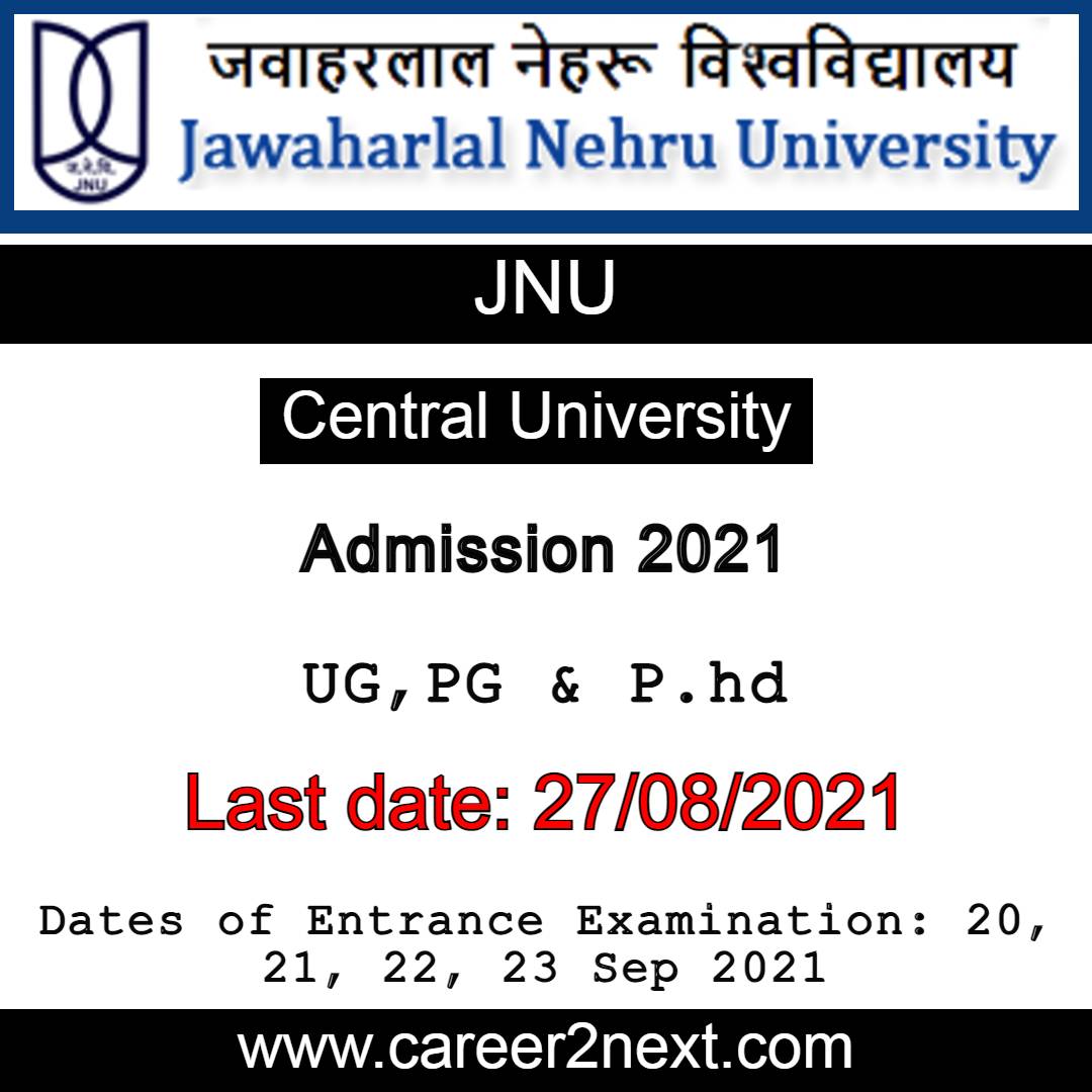 Jawaharlal Nehru University Admission 2021-22 Image