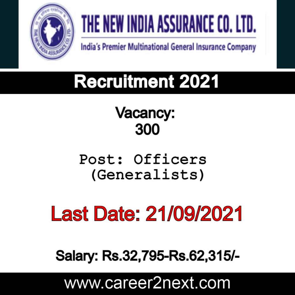 New India Assurance Recruitment 2021 Officers Posts
