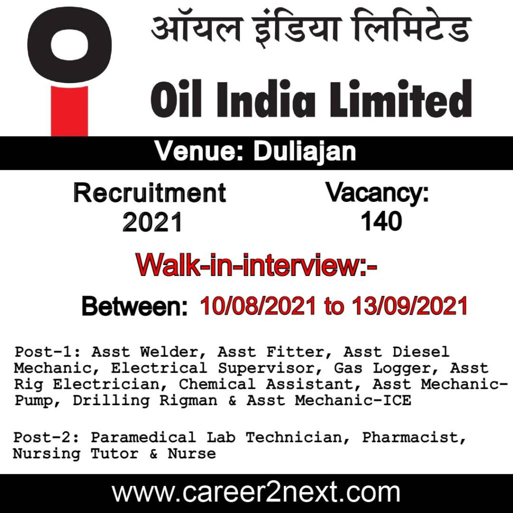 Oil India Limited Jobs 2021 Image
