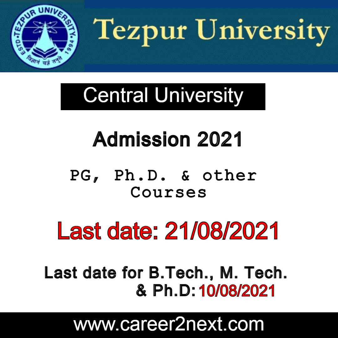 Tezpur University Admission 2021 Image