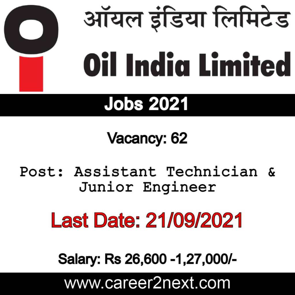 Oil India Limited Jobs 2021 Image